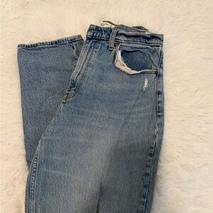 Abercrombie & Fitch Light Blue Ultra High Rise Straight Jeans